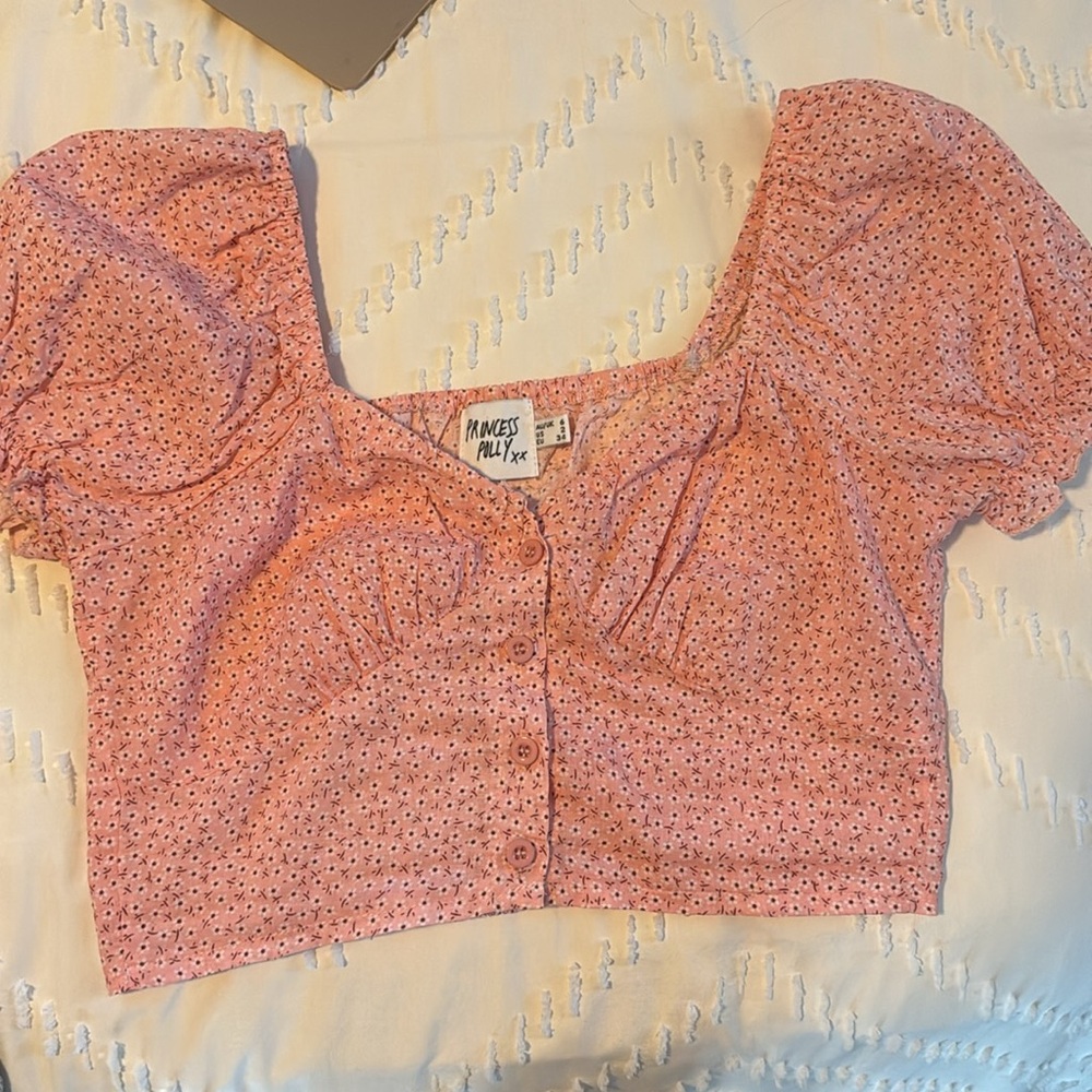 pink Princess Polly babydoll top